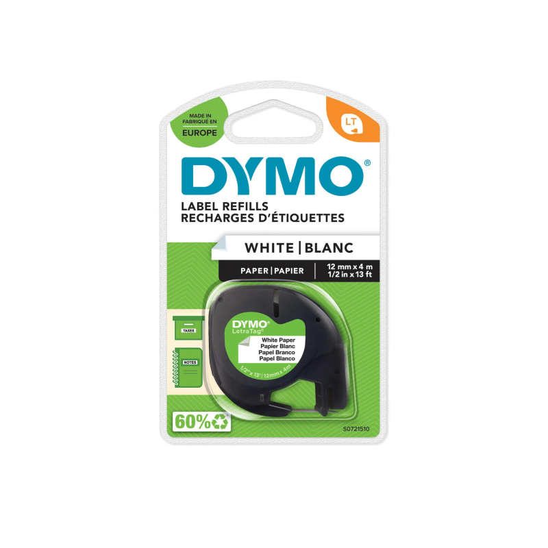 Special Order - Dymo - LetraTag - Paper Label Refill - Black on White