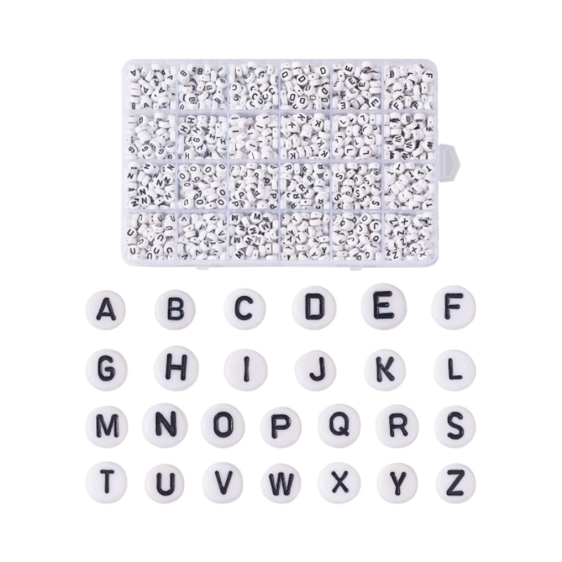 [LACEY462] Laundry Tagging Beads - Letters