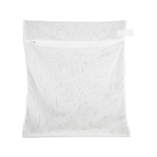 Washing Net - Laundry Bag - Mesh - Zipped - White - 33cm x 33cm