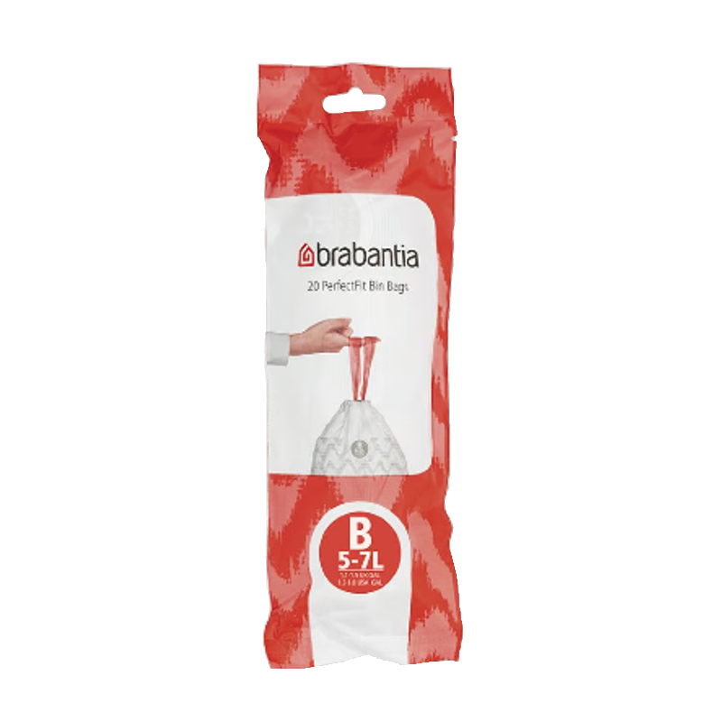 Brabantia - Bin Bags - White - B - 5L - Roll of 20
