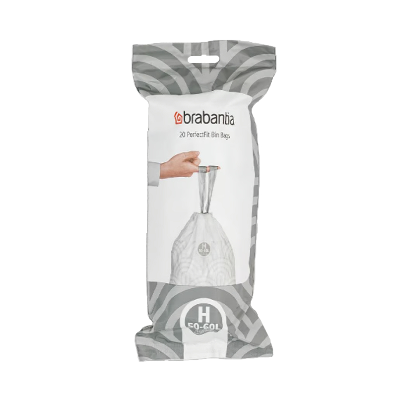 Brabantia - Bin Bags - White - H - 50-60L - Roll of 20