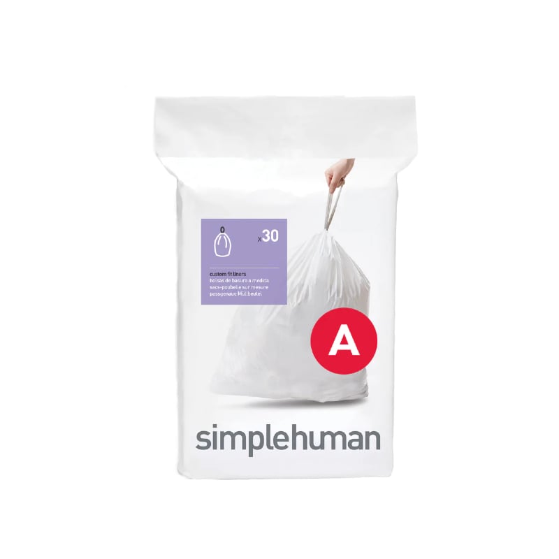 Simplehuman - Bin Bags - White - Code A - 4.5L - Pack of 30