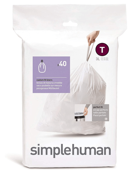 Simplehuman - Bin Bags - White -  T - 3L - Pack of 40