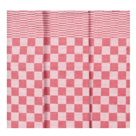 [PTTEY02R] Tea Towel - Red - Check - 45cm x 65cm - Pack of 3