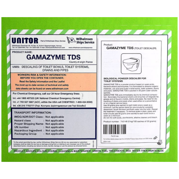 [BTCUN020] Unitor - Gamazyme TDS - Toilet Descaler - 5kg