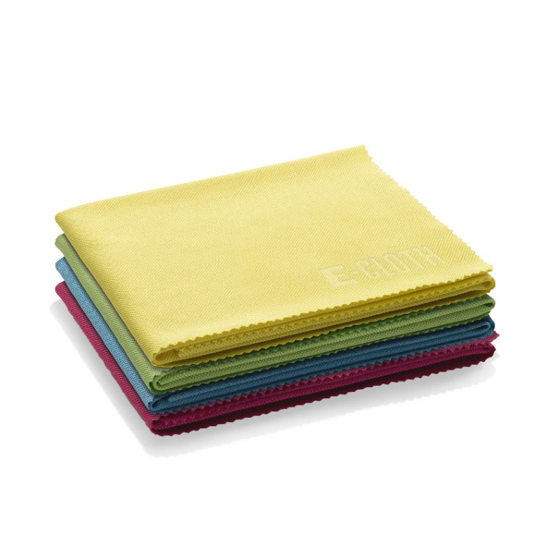 [ICDEC160] E-Cloth - Glass and Polishing Cloth - Assorted Colours - Pack of 4