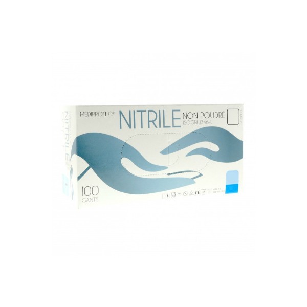 [IGLEY072] Non-latex Nitrile Gloves - White - Pack of 100 - Large