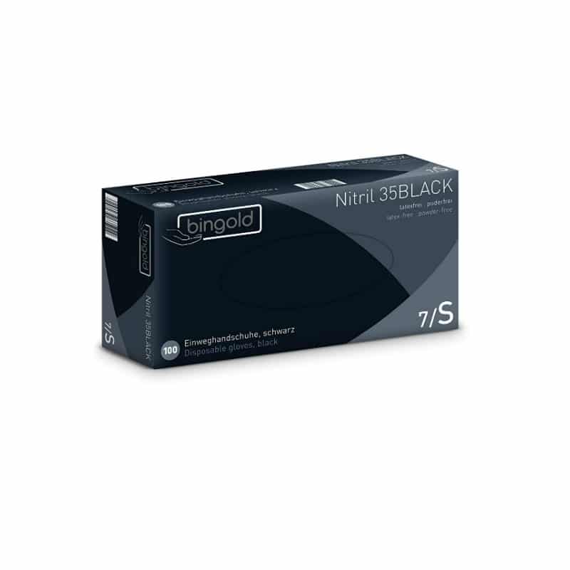[IGLGA032] Non-latex Nitrile Gloves - Black - Pack of 100 - Large